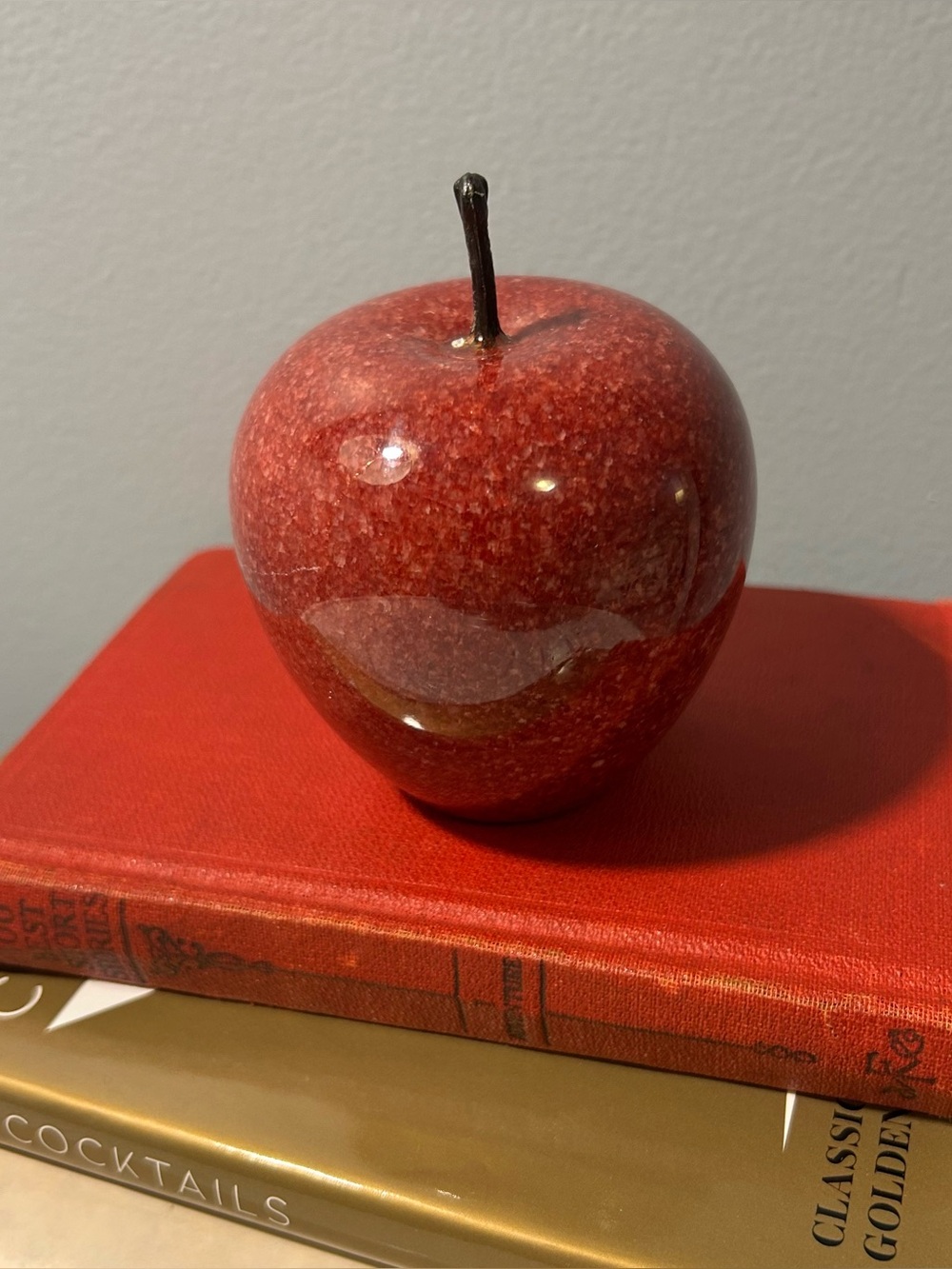 Red Speckled Apple Paperweight
Stone Look Decor